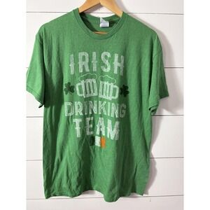 Irish Drinking Team Shirt Mens Large St Patricks Day Beer‎ Graphic Tee Funny